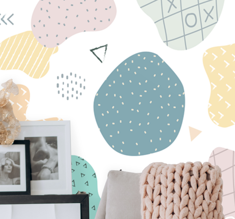 Abstract pattern shapes fototapete s teksturami - TenStickers