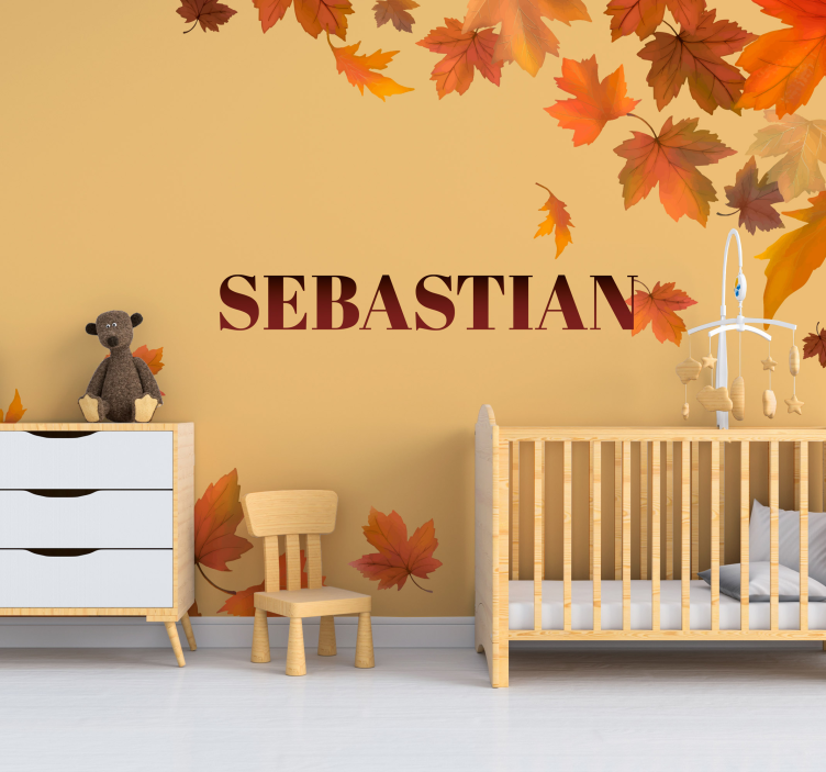 Aranžma jesenskih listov Fototapete cvetje - TenStickers