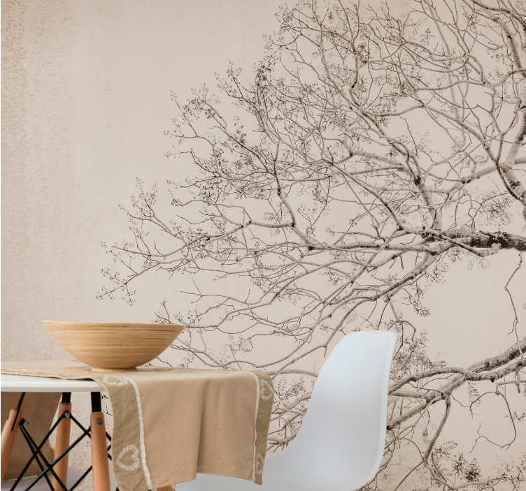 Beautiful branching silhouette fototapet dreves - TenStickers