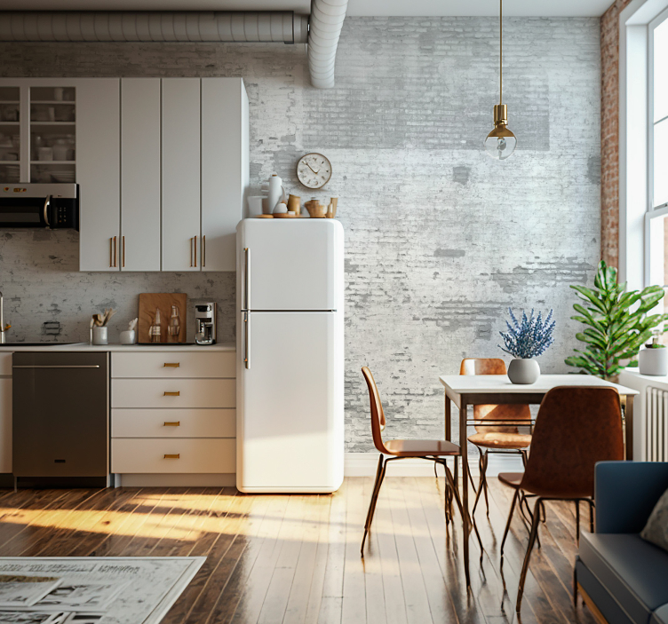 Belo Fototapete s kamnitim videzom - TenStickers