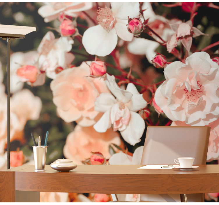 Blossoming rose petals fototapete cvetje - TenStickers