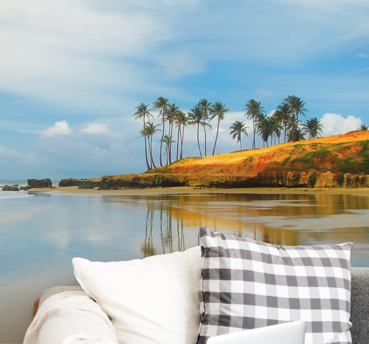 Brazilska tropska plaža pod morsko steno - TenStickers