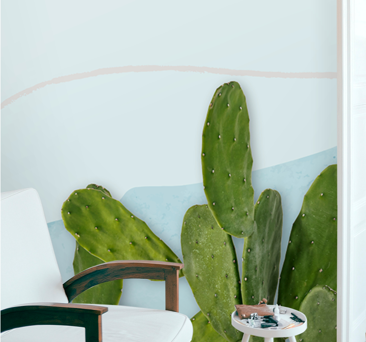 Cactus greenery design fototapete narava - TenStickers