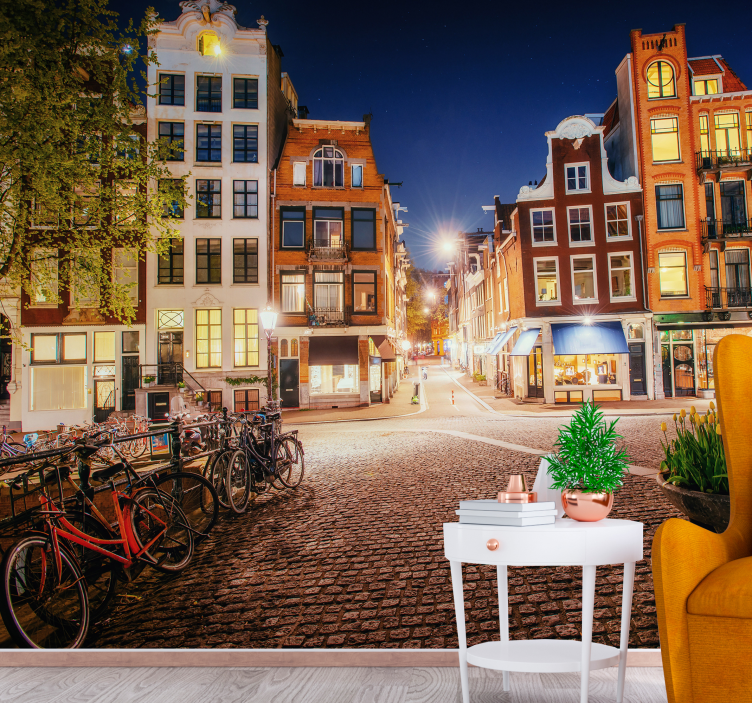 Charming amsterdam street fototapeta - TenStickers