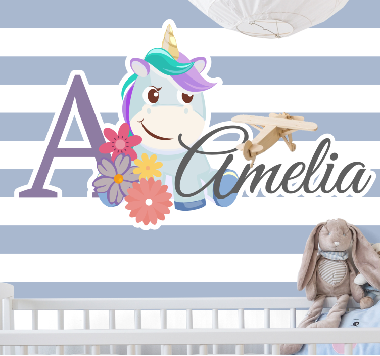 Charming unicorn theme personalizirana fototapeta - TenStickers