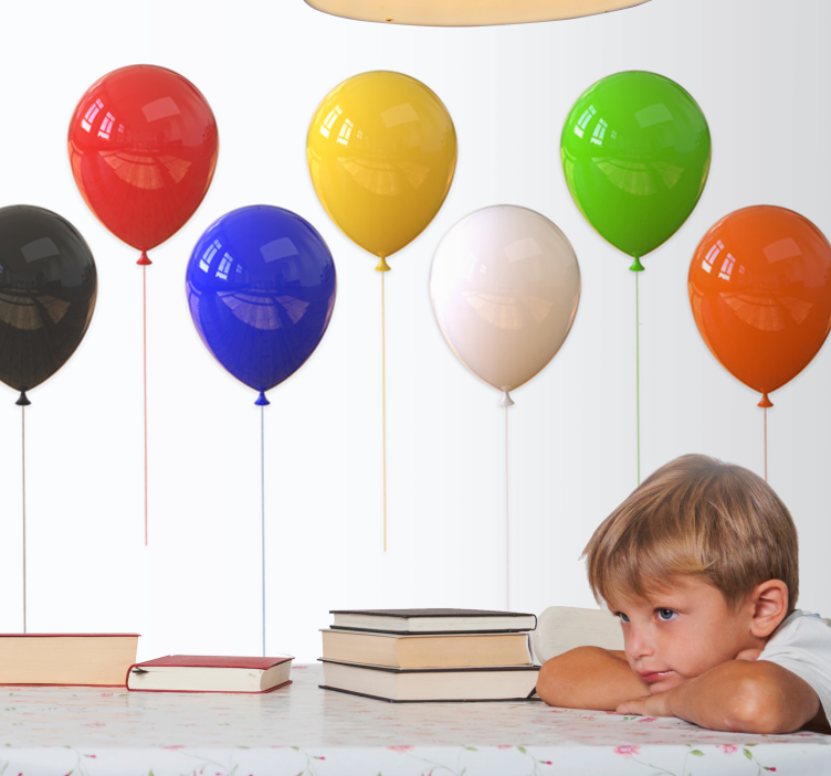 Colorful balloon display fototapete s teksturami - TenStickers