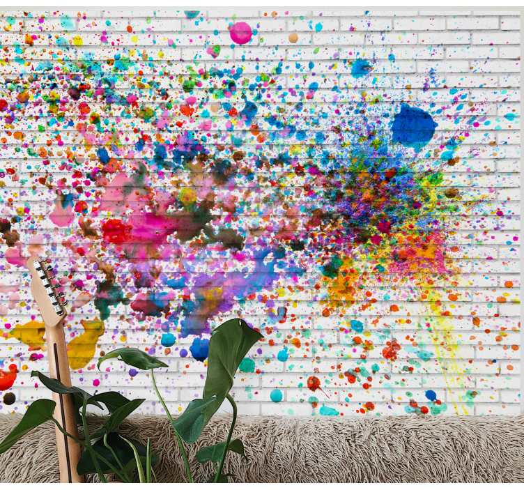 Colorful splatter burst fototapeta umetnost - TenStickers