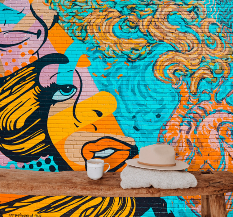 Colorful urban expression fototapete z graffiti motivi - TenStickers