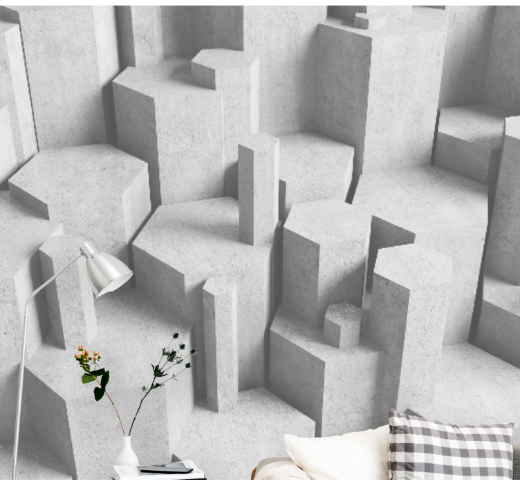 Concrete geometric shapes fototapete s teksturami - TenStickers