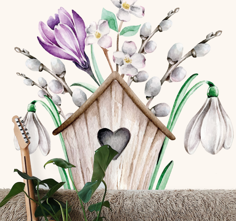 Cottage flower arrangement fototapete cvetje - TenStickers