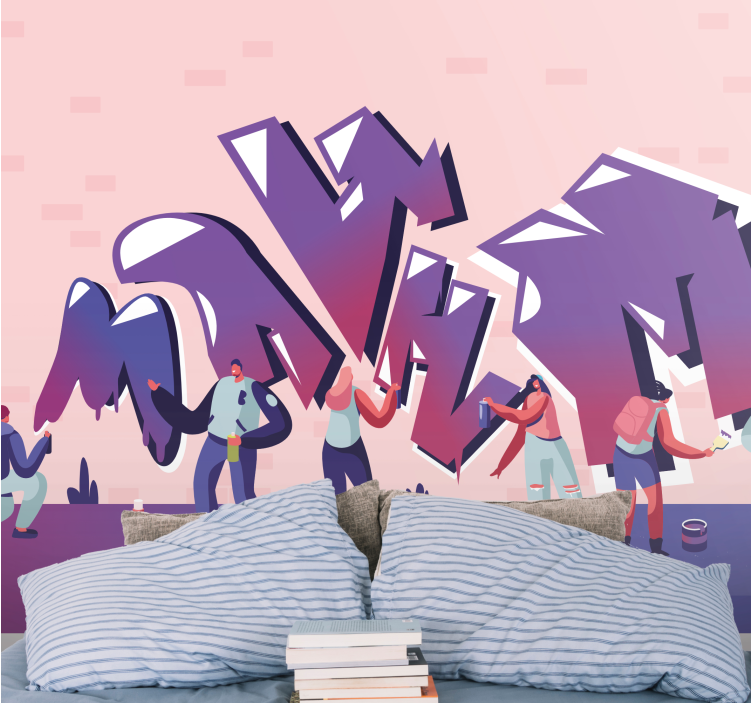 Creative urban expression art fototapete z graffiti motivi - TenStickers