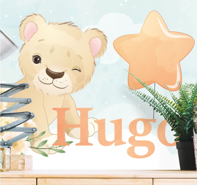 Cute lion character fototapete z živalmi - TenStickers