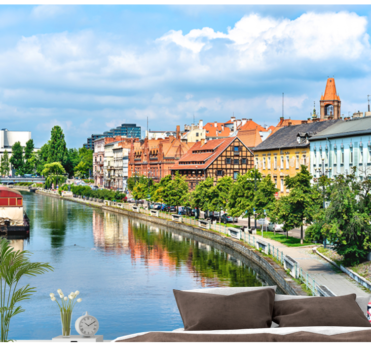 Dediščina urbana pokrajina odsev Fototapete mest in držav - TenStickers