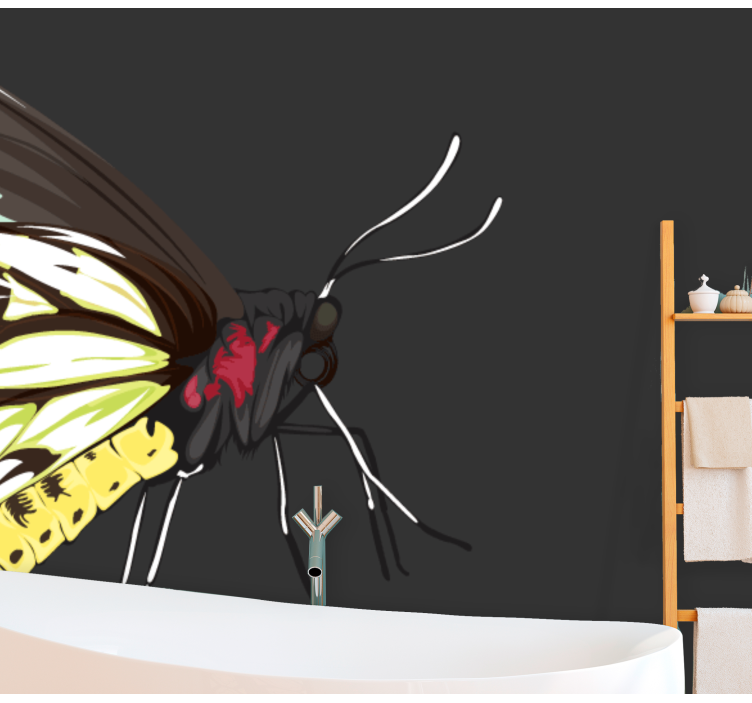 Dizajn rumenega metulja fototapeti - TenStickers