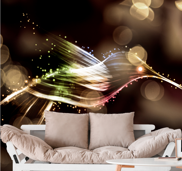 Dynamic light waves abstraktni fototapeti - TenStickers