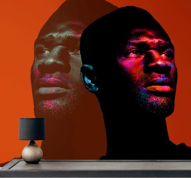 Dynamic portrait silhouettes fototapeta z ljudmi - TenStickers