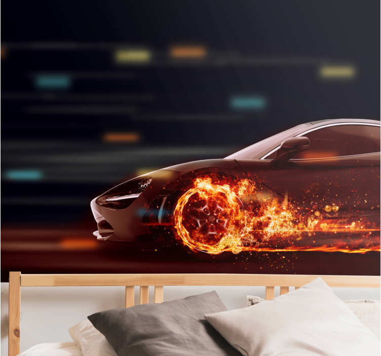 Dynamic racing motion fototapeta z vozili - TenStickers