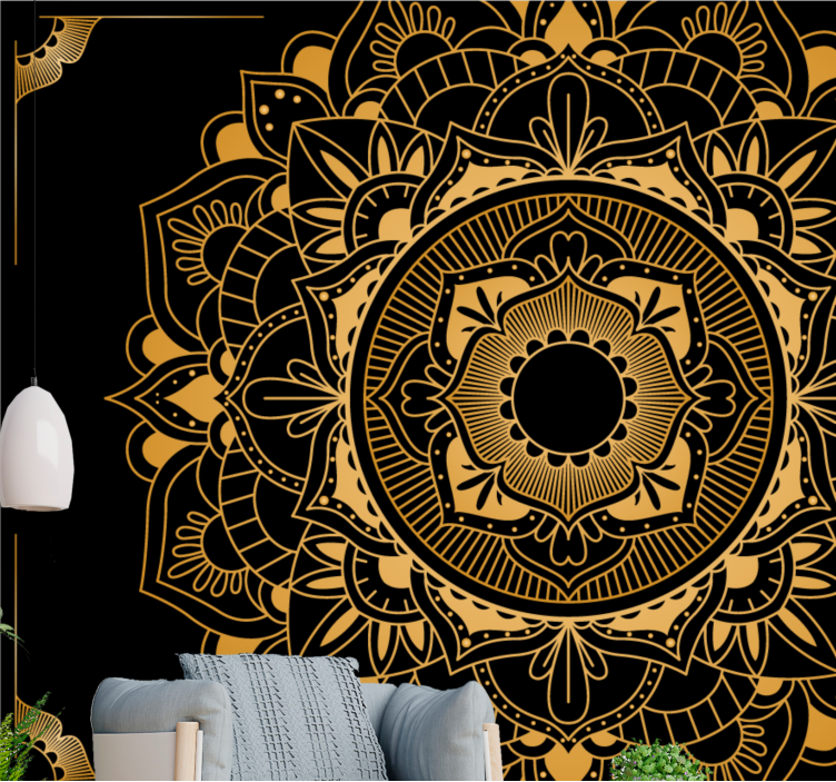Elegant mandala design fototapete z mandalo - TenStickers