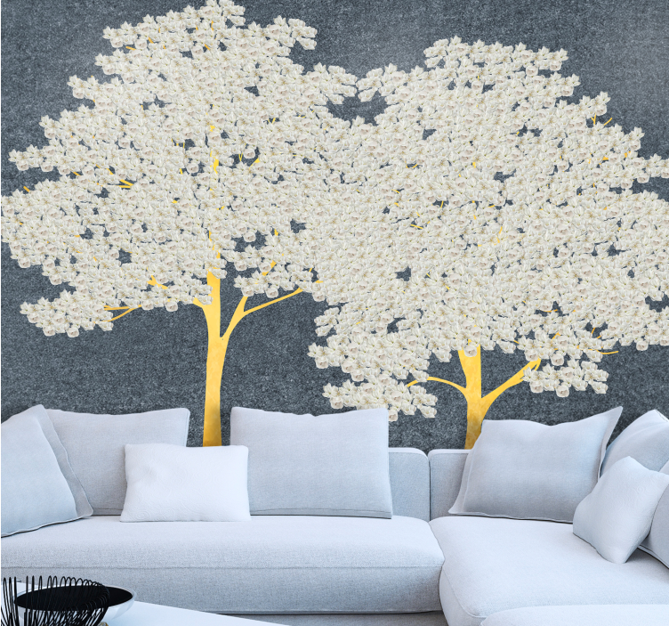 Elegant tree silhouettes fototapeti dreves - TenStickers