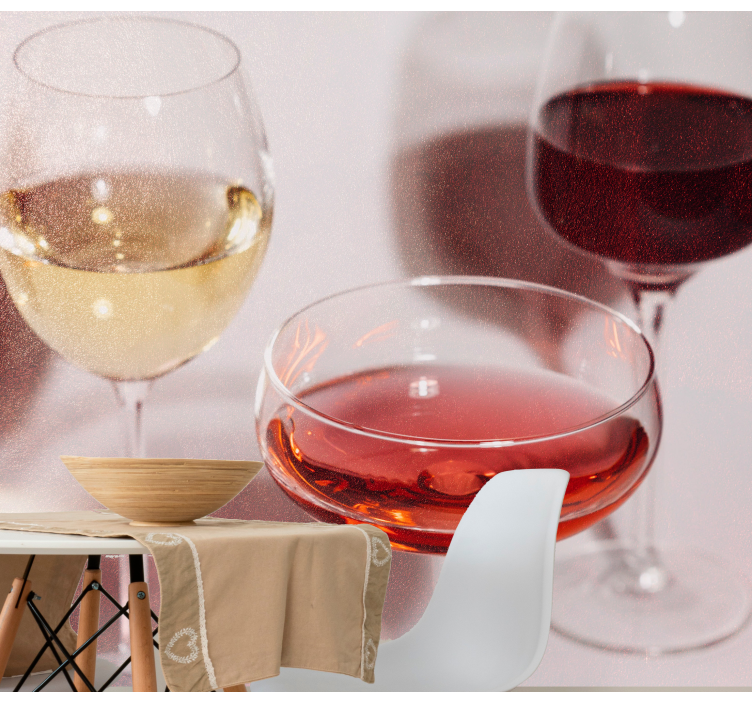 Elegant wine glasses in fototapete z glasbeno tematiko - TenStickers