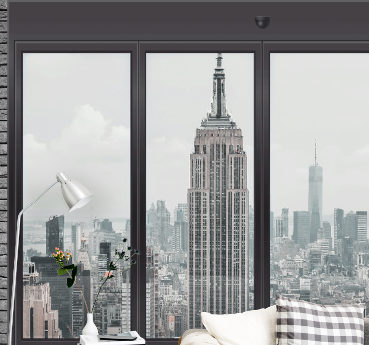 Empire state urban skyline fototapeta new york - TenStickers