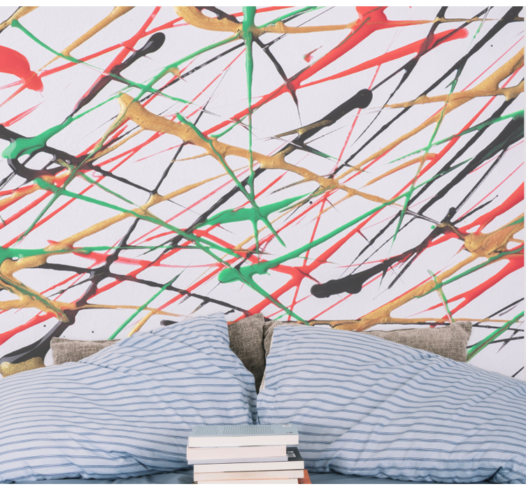 Energetic brush strokes abstraktni fototapeti - TenStickers