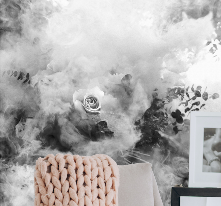 Ethereal white rose fototapete cvetje - TenStickers