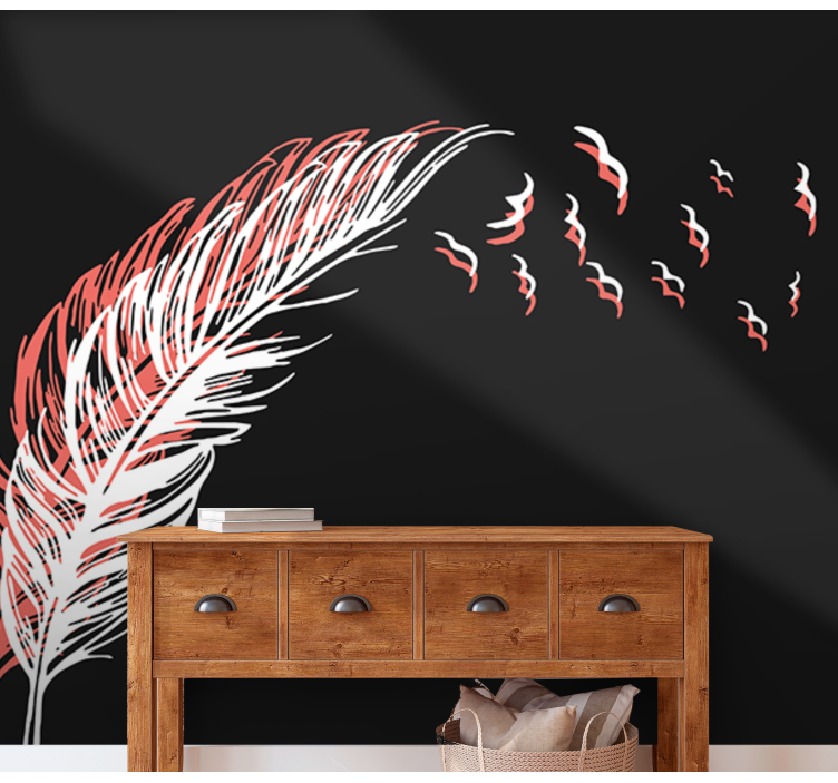 Feather flowing motion abstraktni fototapeti - TenStickers