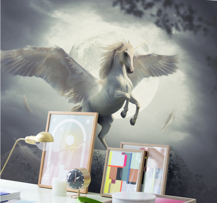 Flying unicorn fantasy fototapeta z motivi sanj - TenStickers