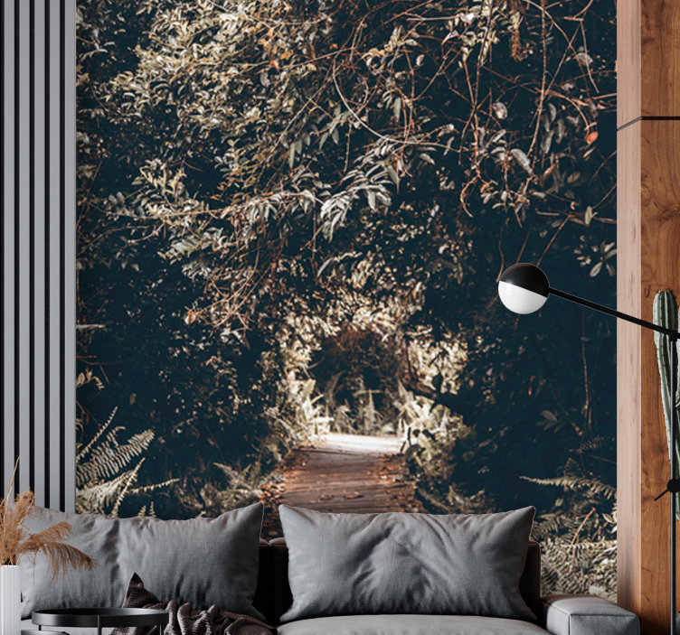 Forest trail path fototapete narava - TenStickers