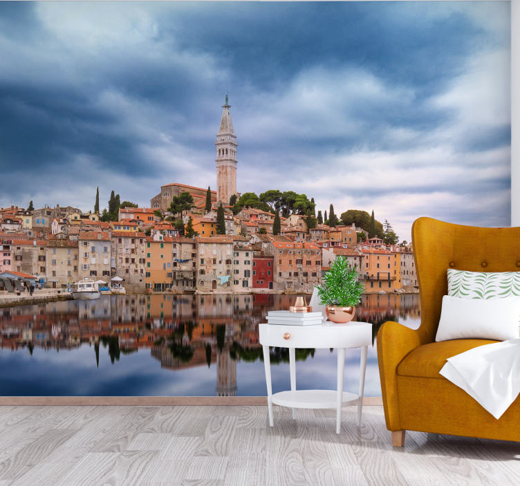 Stenska fototapeta rovinj skyline - TenStickers
