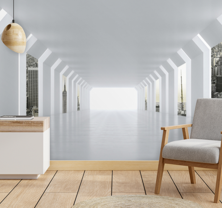 Futuristic cityscape view fototapete mest in držav - TenStickers