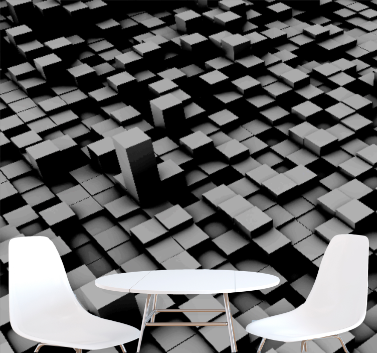 Geometric block formation abstraktni fototapeti - TenStickers