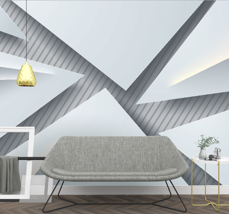 Geometric layered shapes abstraktni fototapeti - TenStickers