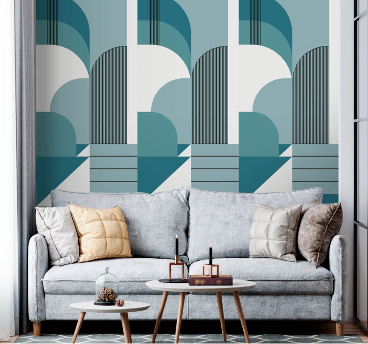 Geometric pattern accent moderna fototapeta - TenStickers