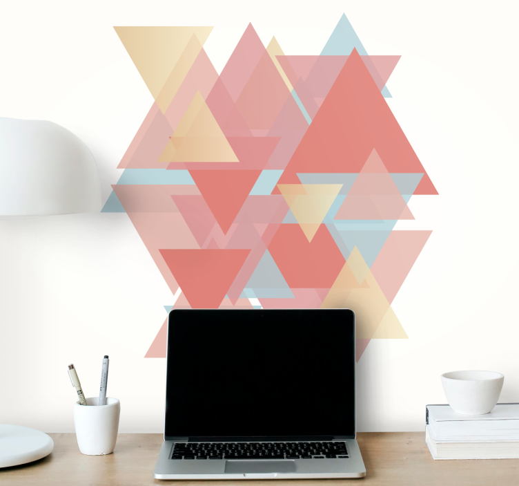 Geometric triangle motif abstraktni fototapeti - TenStickers