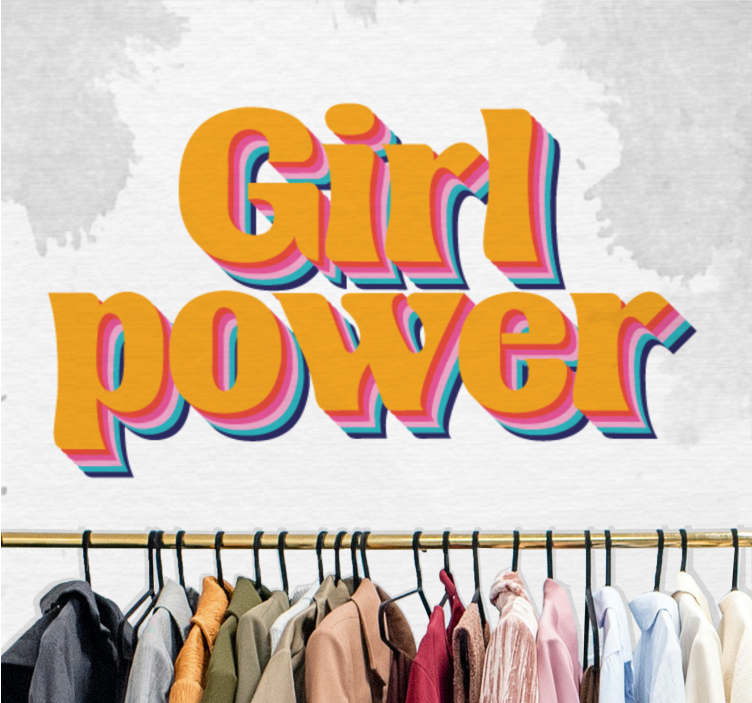 Girl power message fototapeta s citati - TenStickers