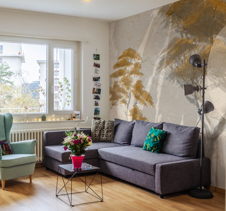 Graciozne silhuete dreves Fototapete za dnevno sobo - TenStickers