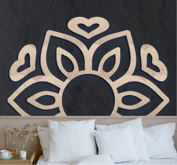 Heart lotus design fototapeta buda - TenStickers
