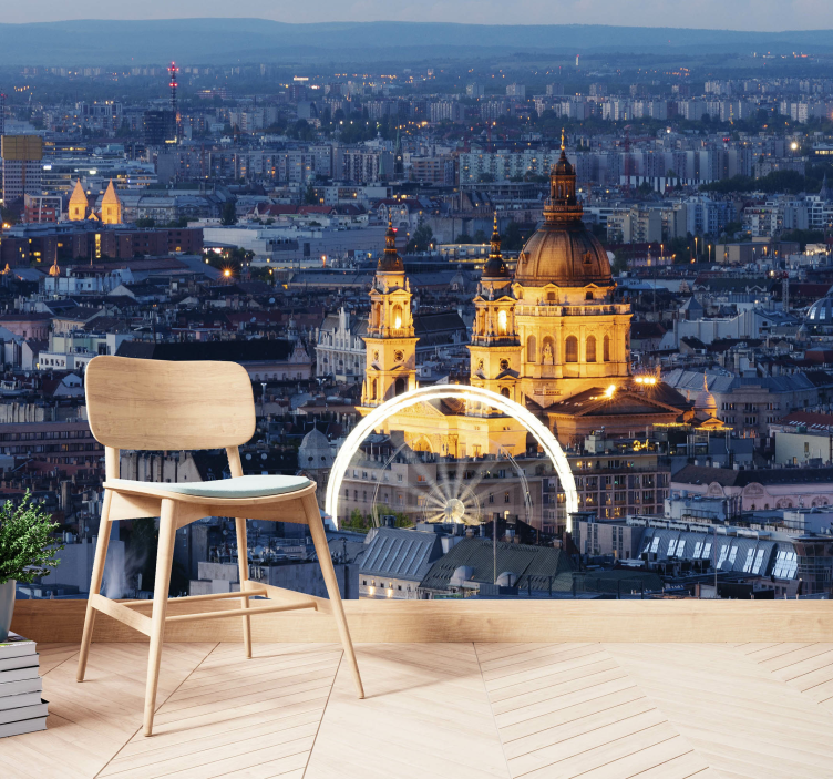 Historic budapest nightscape fototapete mest in držav - TenStickers