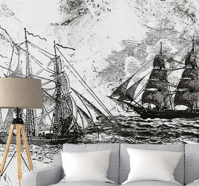 Historic sailing ships fototapeta z ladjami - TenStickers