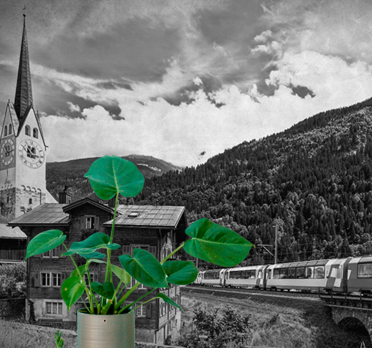 Historic swiss landscape fototapete mest in držav - TenStickers