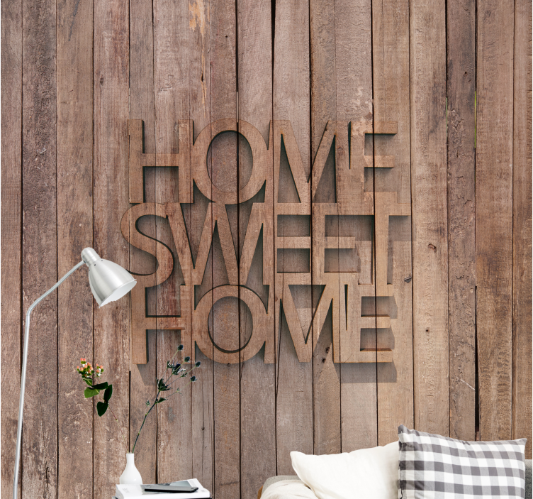 Home sweet home signage fototapeta s citati - TenStickers