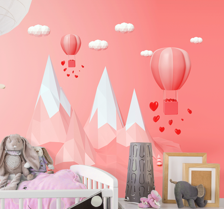 Hot air balloons artwork fototapeta z baloni - TenStickers