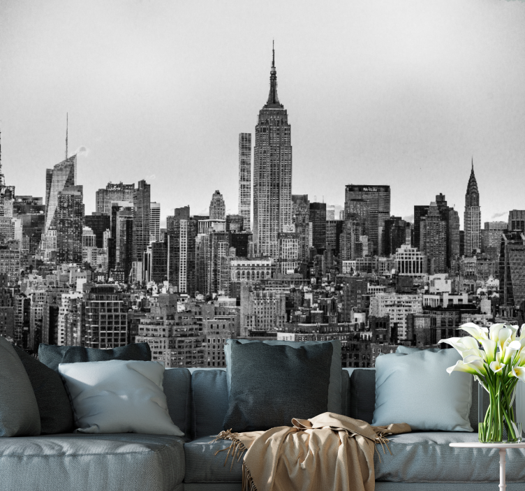 Iconic nyc skyline fototapeta new york - TenStickers
