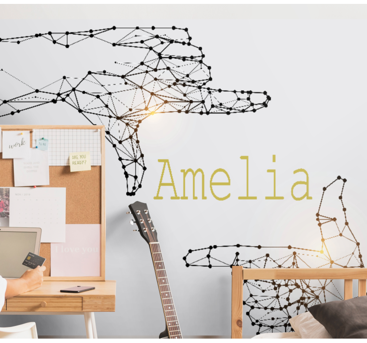 Interaktivna gesta roke personalizirana fototapeta - TenStickers