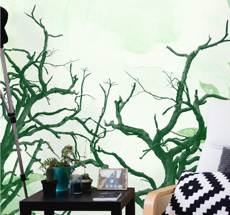 Intricate tree silhouettes fototapeti dreves - TenStickers