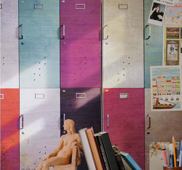 Raznobarvne omarice na steno za dnevno sobo - TenStickers