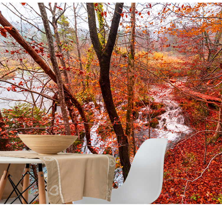 Jesenski gozdni prizor Fototapete Narava - TenStickers