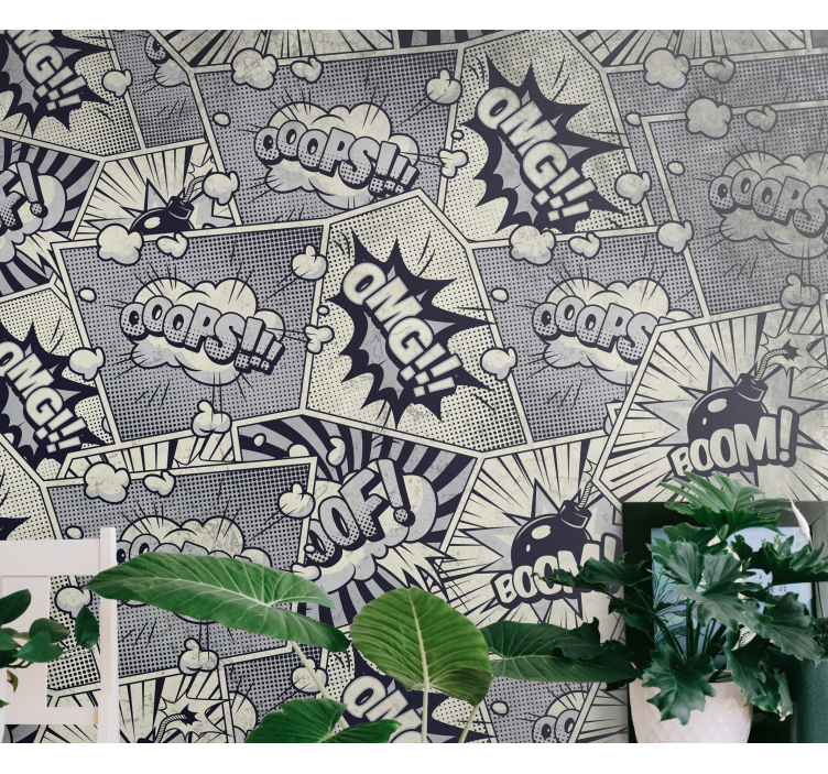 Komični zvočni učinki Fototapete s graffiti motivi - TenStickers